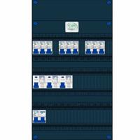 9 groepenkast 3 rijen 1F 3 rijen 3 aardlekschakelaars 30mA/40A hoofdschakelaar 2 polig 40A Gacia - thumbnail