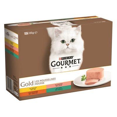 GOURMET GOLD 12-PACK FIJNE MOUSSE 12X85 GR