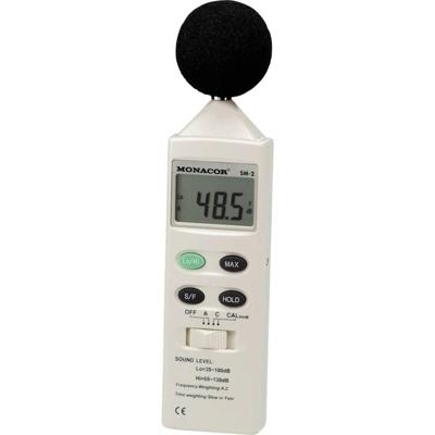Monacor SM-2 Decibelmeter 35 - 100 dB 31.5 Hz - 8000 Hz Monacor SM-2 Decibelmeter 35 - 100 dB 31.5 Hz - 8000 Hz