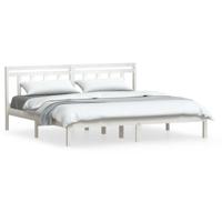 Bedframe massief grenenhout wit 160x200 cm - thumbnail