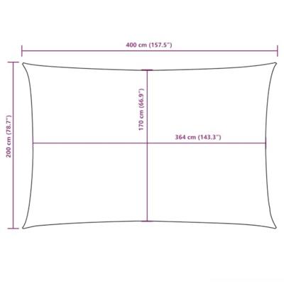 VidaXL Zonnescherm rechthoekig 2x4 m oxford stof antracietkleurig