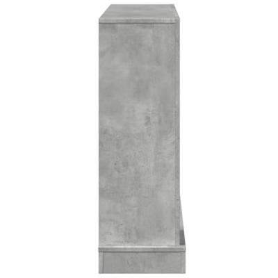 Haardombouw 100x30x87,5 cm bewerkt hout betongrijs
