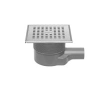 Easy Drain Aqua Plus Quattro vloerput 15x15 cm met rooster msi-6, rvs geborsteld - thumbnail