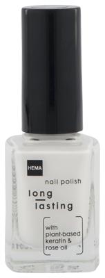 HEMA Long Lasting Nagellak 402 Milkmaid (wit)