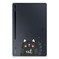Samsung Galaxy Tab S7 Plus | S8 Plus Tablet Back Cover Cat Good Day - thumbnail