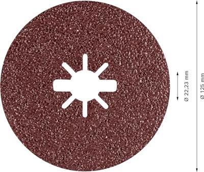 Bosch Accessories 2608621782 Fiberschijf Diameter 125 mm Korrelgrootte (num)=36 5 stuk(s)