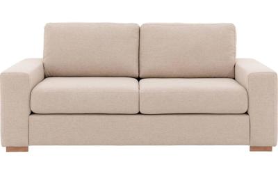 Goossens Bank Lucca wit, stof, 2,5-zits, stijlvol landelijk