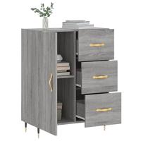 Dressoir 69,5x34x90 cm bewerkt hout grijs sonoma eikenkleurig - thumbnail