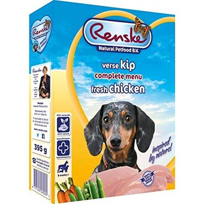 Renske vers gestoomd kip natvoer hond (tetra) 2 trays (20 x 395 g)