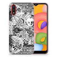 Silicone Back Case Samsung Galaxy A01 Skulls Angel - thumbnail