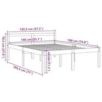 Seniorenbed massief grenenhout wasbruin 140x190 cm - thumbnail