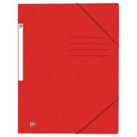 Elastomap oxford top file a4 3 kleppen 390gr rood - thumbnail