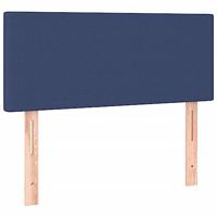 Boxspring met matras stof blauw 100x200 cm - thumbnail
