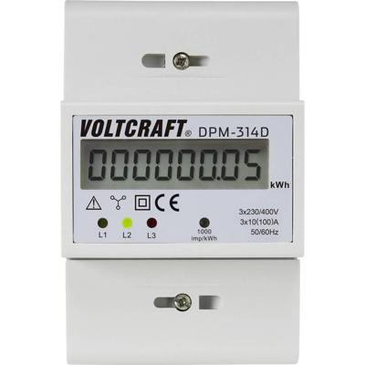 VOLTCRAFT DPM-314D kWh-meter 3-fasen Digitaal 100 A Conform MID: Nee 1 stuk(s) VOLTCRAFT DPM-314D kWh-meter 3-fasen Digitaal 100 A Conform MID: Nee 1 stuk(s)