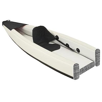 VidaXL Kajak opblaasbaar 375x72x31 cm polyester zwart