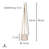 Rough Eco-line hangende bloempot S 14x11 cm Patt lichtgrijs - thumbnail