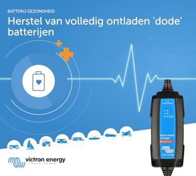 Victron Energy Blue Smart IP65 6V/12V-1.1 + DC connector Loodaccu-lader 6 V, 12 V Victron Energy Blue Smart IP65 6V/12V-1.1 + DC connector Loodaccu-lader 6 V, 12 V