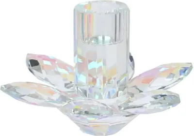Kandelaar kristal d13h8.2 cm helder Decoris - Decoris