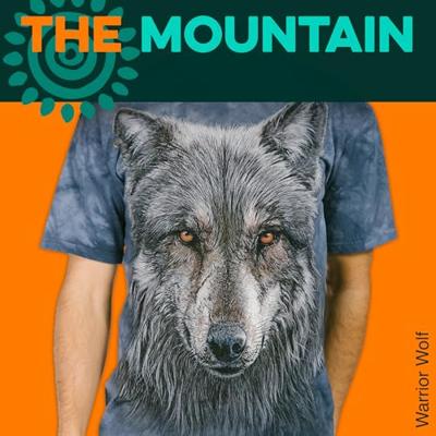 T-Shirt Mountain Artwear Warrior Wolf M