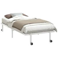 Bedframe zonder matras opvouwbaar 90x190 cm staal wit - thumbnail