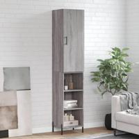 Hoge kast 34,5x34x180 cm bewerkt hout grijs sonoma eikenkleurig - thumbnail
