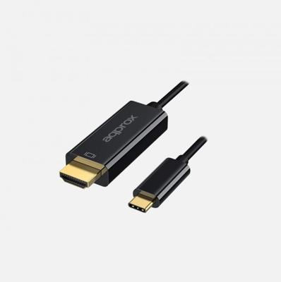 Kabel USB-C naar HDMI approx! APPC52 Zwart Ultra HD 4K