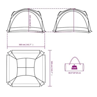 VidaXL Partytent waterdicht groen