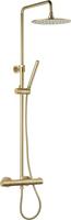 Ben Lavion 250 Cool regendoucheset Ø25cm geborsteld messing pvd - thumbnail