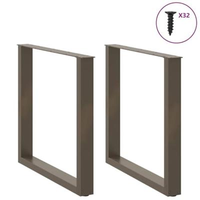 Eettafelpoten 2 st U-vormig 90x(72-73) cm staal naturel Eettafelpoten 2 st U-vormig 90x(72-73) cm staal naturel