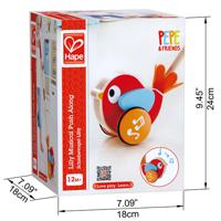 Hape lilly vogel houten duwstok met geluid - thumbnail