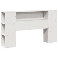 Bed met boekenkast zonder matras grenenhout wit 140x190 cm - thumbnail