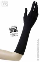 Handschoenen lycra 37cm zwart - thumbnail