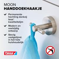 tesa MOON Kapstokhaak (l x b x h) 65 x 50 x 35 mm Zilver Inhoud: 1 stuk(s) - thumbnail