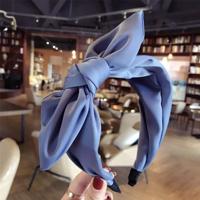 Konijn oren doek Bow hoofdband meisjes haar hoepel bands accessoires (blauw) - thumbnail