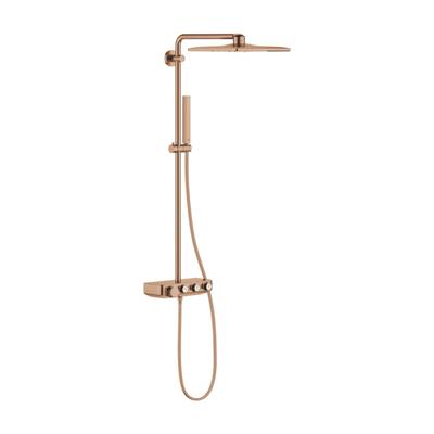 Regendoucheset GROHE Euphoria SmartControl System Cube 31 cm met Glijstang en Handdouche Warm Sunset Geborsteld