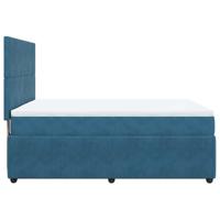 Boxspring met matras fluweel donkerblauw 160x200 cm - thumbnail