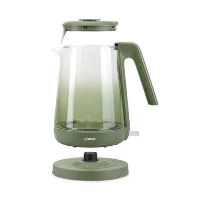 Waterkoker - LIVOO - DOD216V - 2200 W - 1,7 L - Glas / Groen