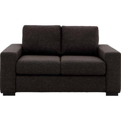 Goossens Bank Lucca donkerbruin, stof, 2-zits, stijlvol landelijk