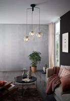 Eglo Decoratieve hanglampMirtazza 3-lichts zwart met creme - 99073 - thumbnail