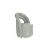 Dutchbone Draaifauteuil 'Seina' Bouclé, kleur Groen - thumbnail