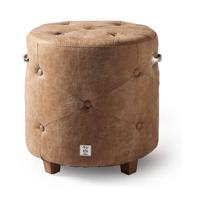 Rivièra Maison Poef 'Bowery' Pellini, kleur Camel - thumbnail