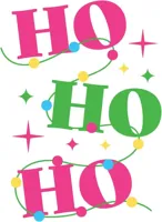 Duni 3-laags tissue servet christmas ho ho ho 33x33cm multi 20 stuks - thumbnail