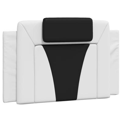 Bedframe met LED-verlichting kunstleer wit en zwart 90x190 cm - thumbnail