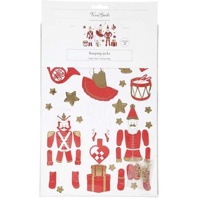 Vivi Gade trekpoppenset notenkraker rood/goud 50-delig Vivi Gade trekpoppenset notenkraker rood/goud 50-delig