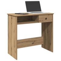 Bureau 80x40x75 cm bewerkt hout artisanaal eikenkleurig - thumbnail