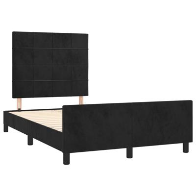Bedframe zonder matras 120x190 cm fluweel zwart - thumbnail