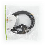 Voedingskabel | Schuko-stekker haaks - Open kabeleinde | 3,0 m | Zwart - thumbnail