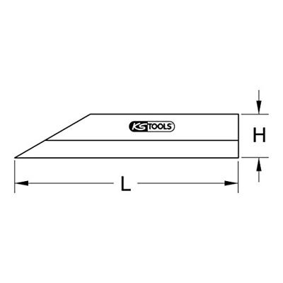 KS Tools 300.0634 Precisie-haarliniaal, 150 mm