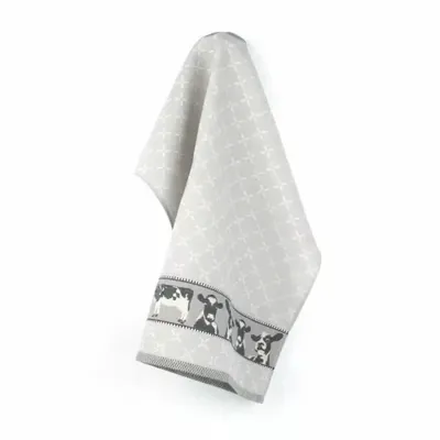 Bunzlau Castle Bunzlau Castle theedoek Cows Grey 65x65