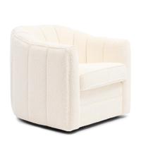 Rivièra Maison Draaifauteuil 'St. Lewis' Chenille, kleur Ivory White - thumbnail